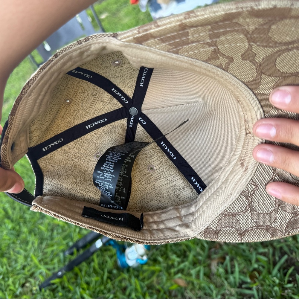 Coach Tan Signature Logo Hat
